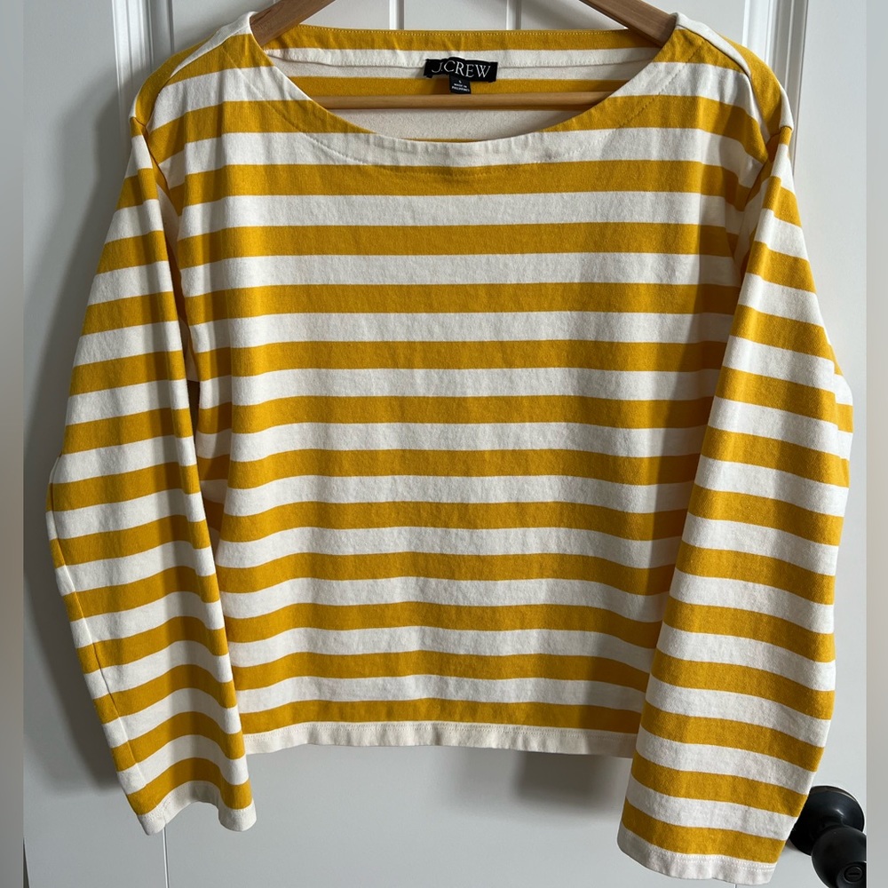 J.Crew Relaxed long-sleeve boatneck tee shirt